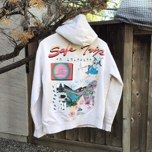Jungles Safe Trip Graphic Hoodie Cream Medium Rare Streetwear Pullover Sweater